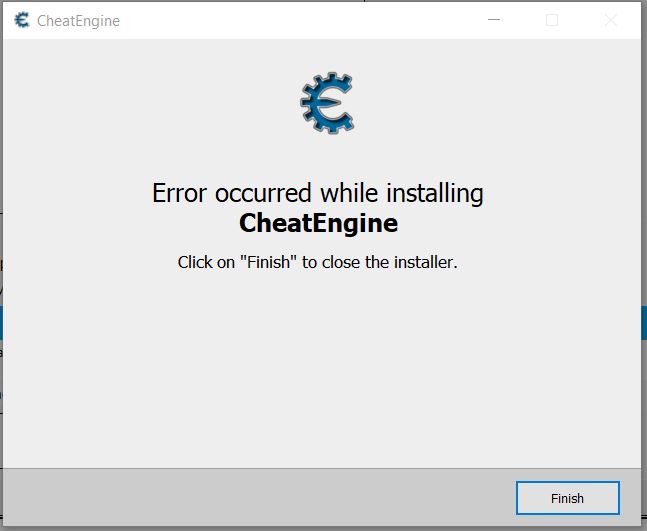 Cheat Engine 7.3 gives a division by zero error when installing