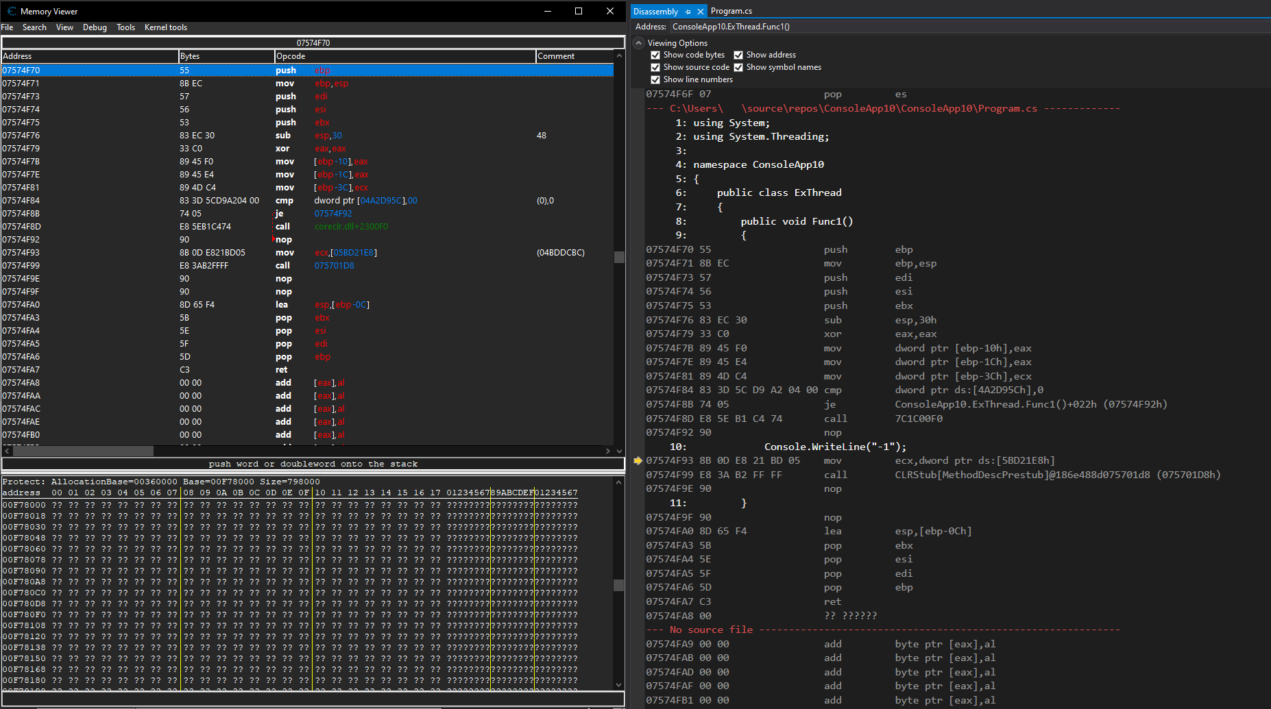 CE+VS disassembler.png
