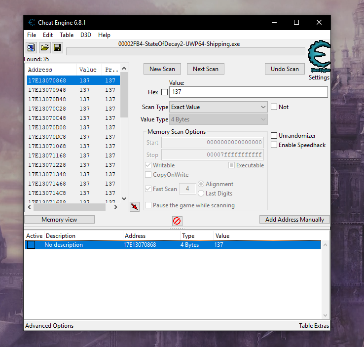Cheat Engine :: View topic - State of Decay 2