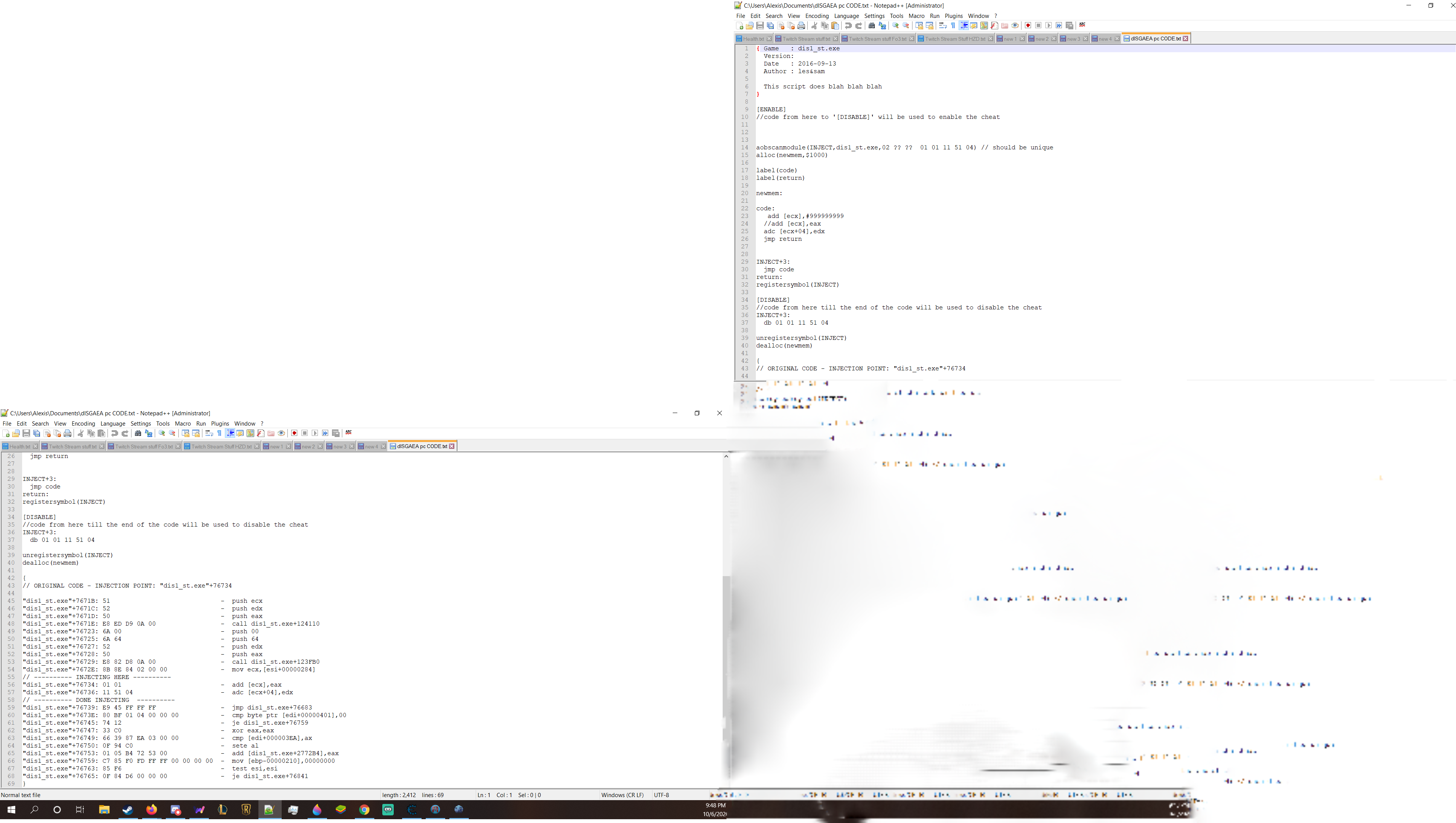 Disgaea trainer code.png