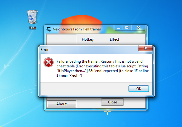 Cheat Engine :: View topic - anyone knows how to fix this error?