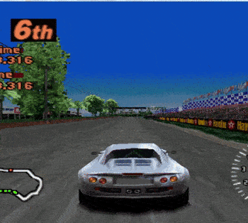 Gran Turismo 1 (PS1) (Swapping to Opponent Cars).gif