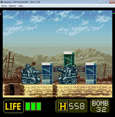Metal Slug 2nd Mission Character Swap (Neo Geo Pocket)(Tank).gif