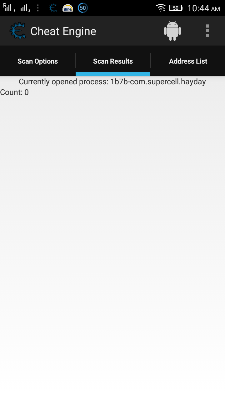 Cheat Engine :: View topic - Not processing in Android