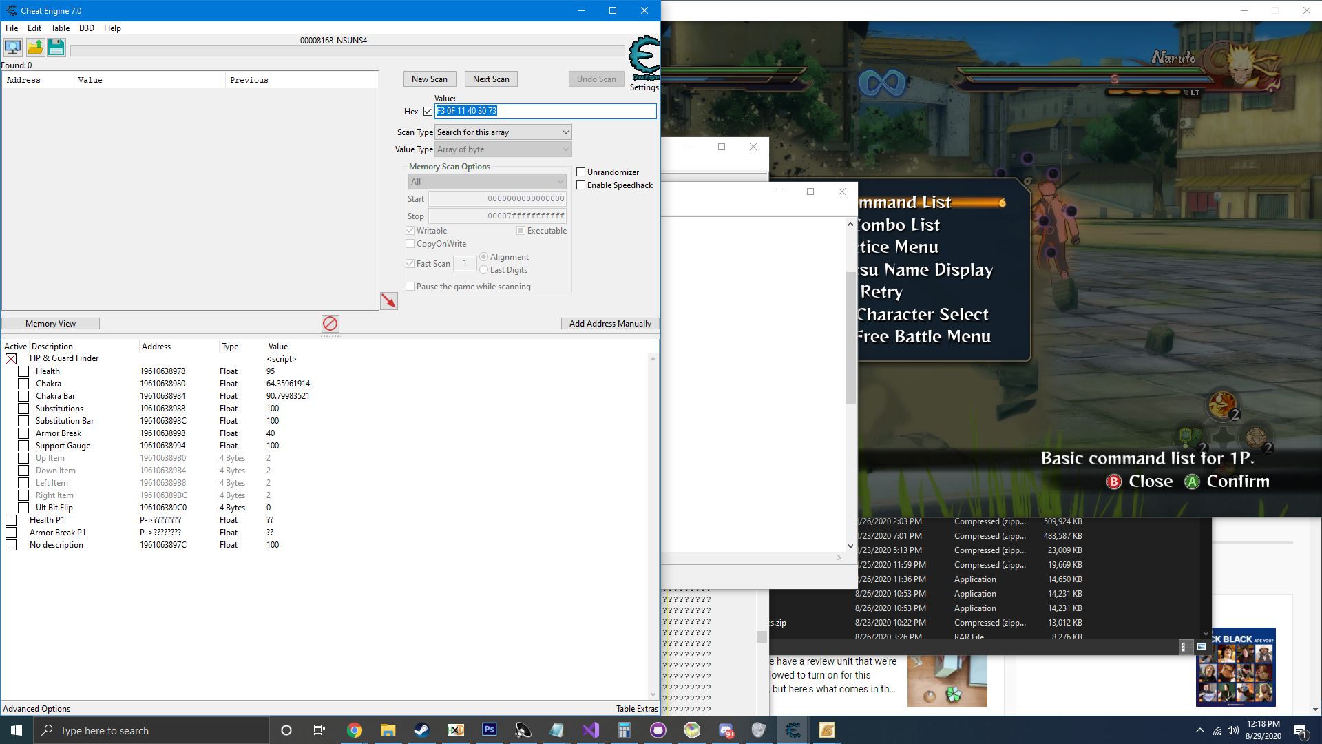 Cheat Engine :: View topic - Run .cea scripts in C++/AOB Scanning Naruto  Storm 4